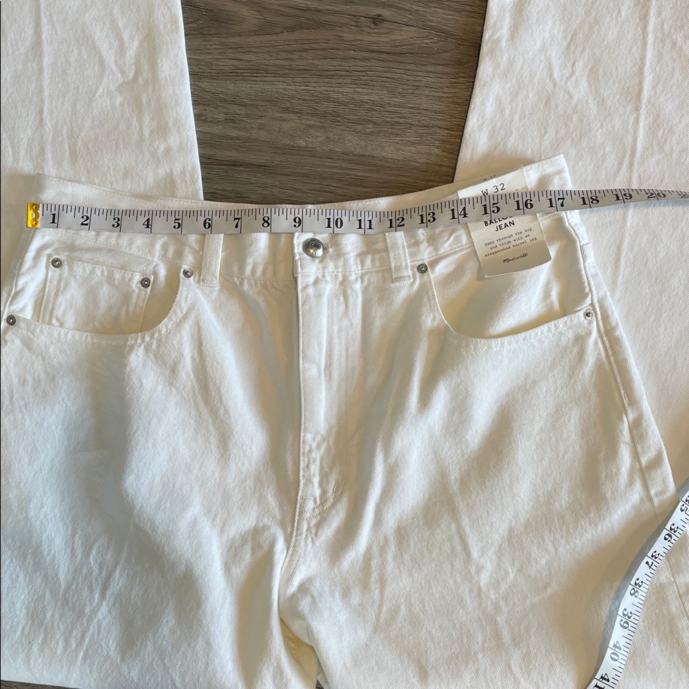 Madewell The Balloon Jean White Size 32 NEW - Picture 9 of 11